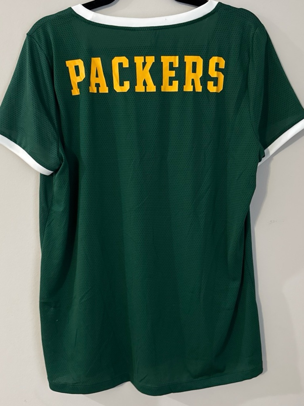 PINK Victoria's Secret Green and Gold Packers Jersey Top - Picture 2 of 7